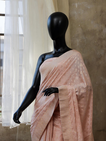 Banarsi Saree - Powder Blush Banarsi Saree - Powder Blush