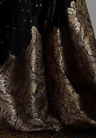 Silk Banarasi Saree - Black Silk Banarasi Saree - Black