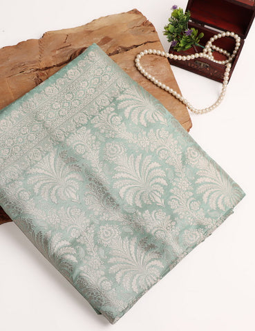 Silk Banarsi Saree - Mint Green Silk Banarsi Saree - Mint Green