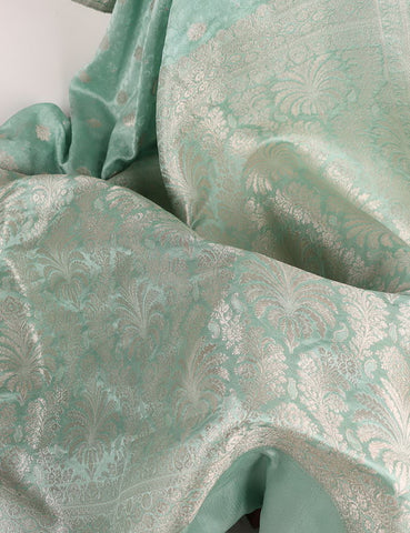 Silk Banarsi Saree - Mint Green Silk Banarsi Saree - Mint Green