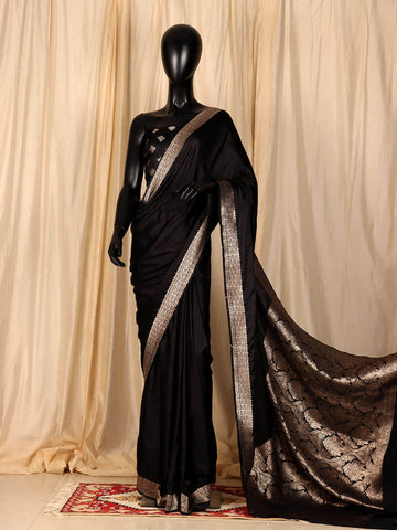 Silk Banarasi Saree - Black Silk Banarasi Saree - Black