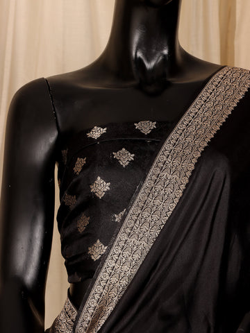Silk Banarasi Saree - Black Silk Banarasi Saree - Black