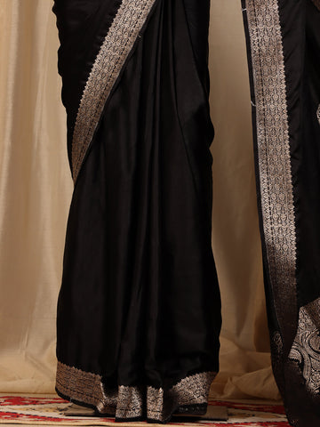 Silk Banarasi Saree - Black Silk Banarasi Saree - Black