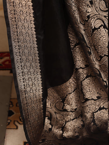Silk Banarasi Saree - Black Silk Banarasi Saree - Black