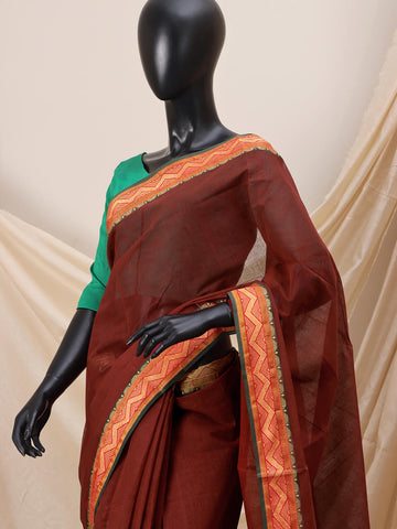 Cotton Lawn Zig Zag - Dark Brown Cotton Lawn Zig Zag - Dark Brown
