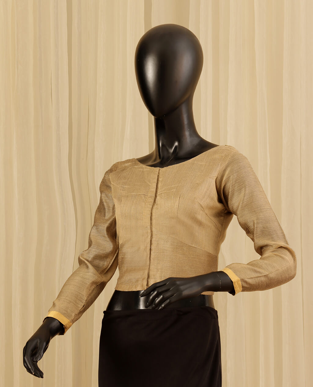 Stitched Blouse – Gold Beige
