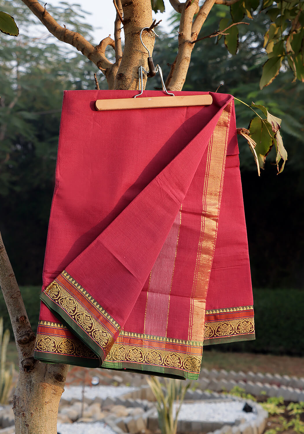 Cotton Lawn Saree - Mauve