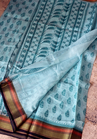 Muslin Sarees – Light Blue I