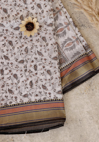 Muslin Saree – Black & White