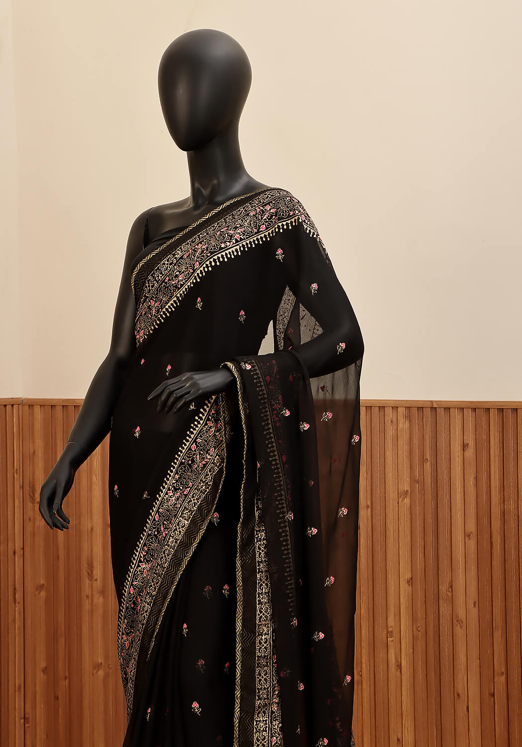 Hand Block Printed - Midnight Black