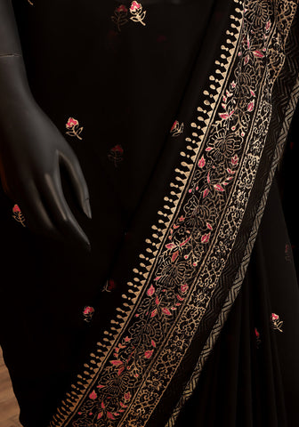 Hand Block Printed - Midnight Black