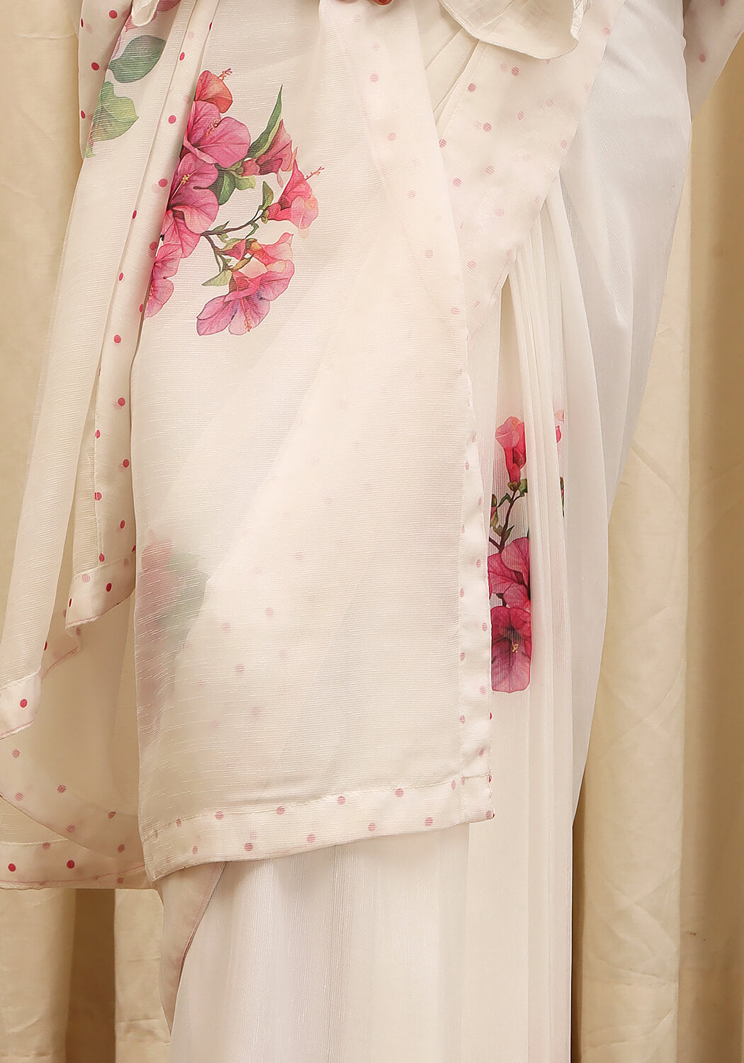 Chiffon Digital Printed - Milky White