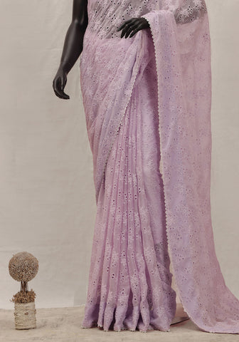 Chiffon Chicken Kaari - Pastel Lavender