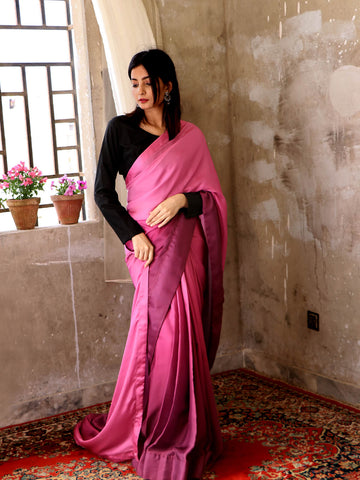 Ombré Silk Sarees - Pink