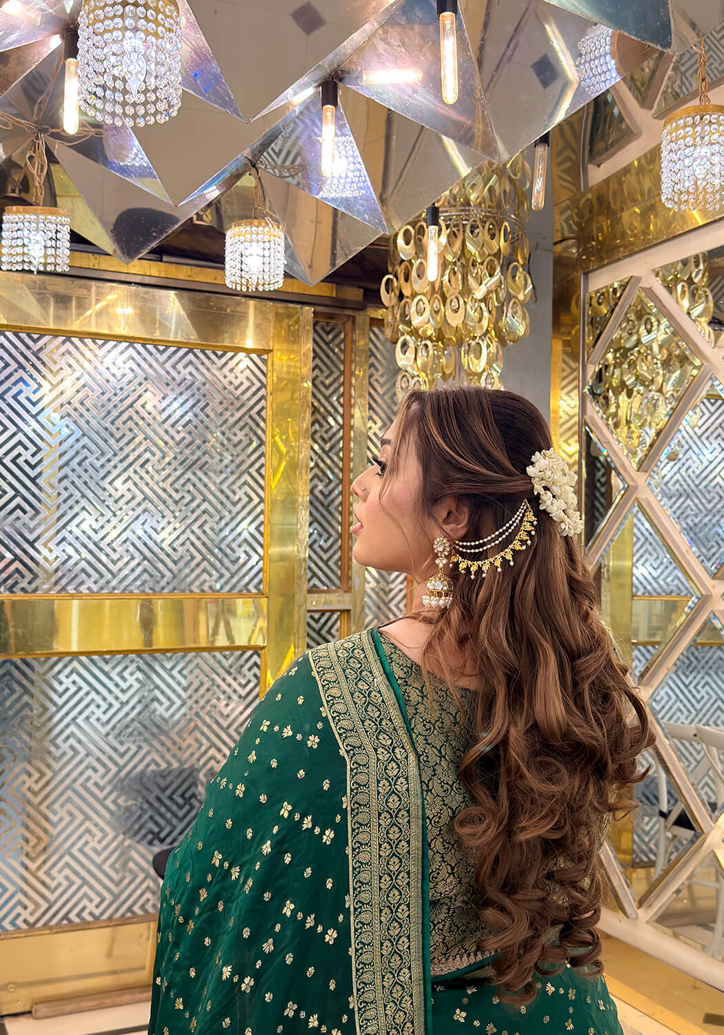 Silk Banarasi Saree - Bottle Green