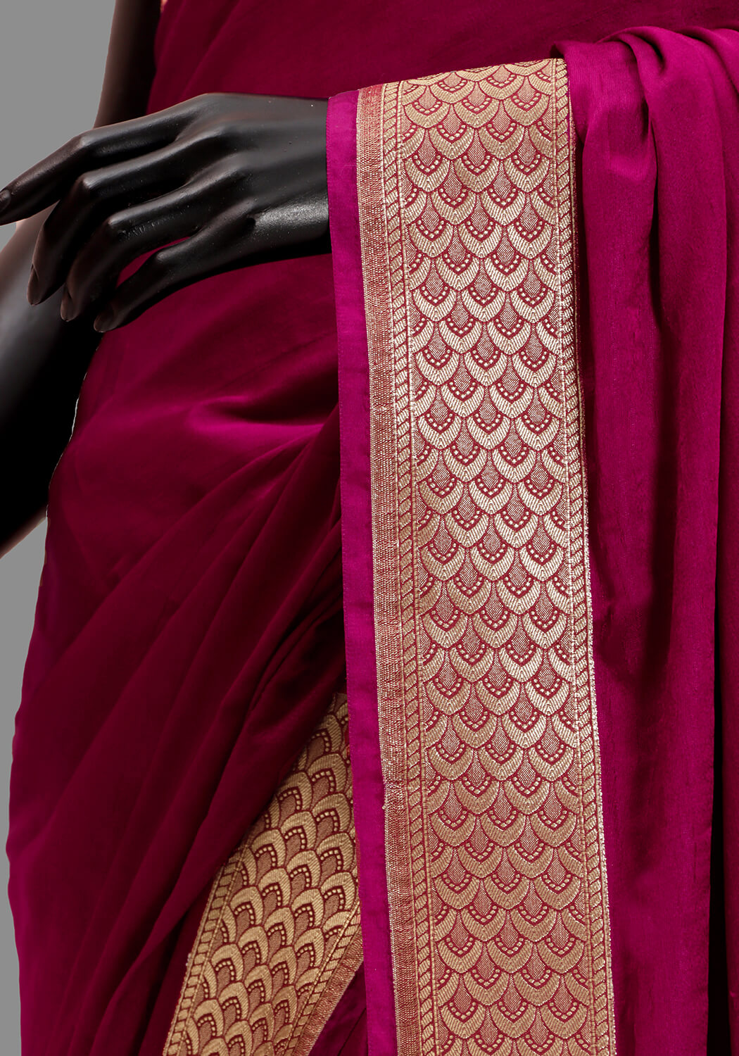 Silk Banarasi Saree - Beet Root