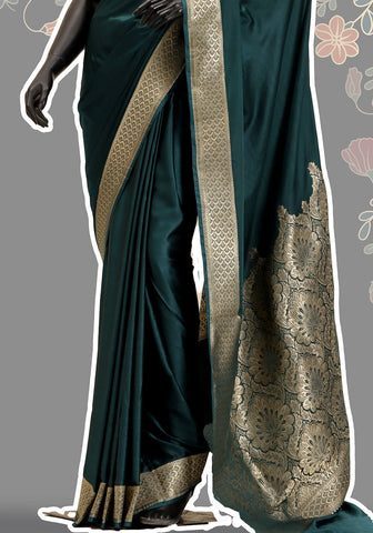 Silk Banarasi Saree - Teal