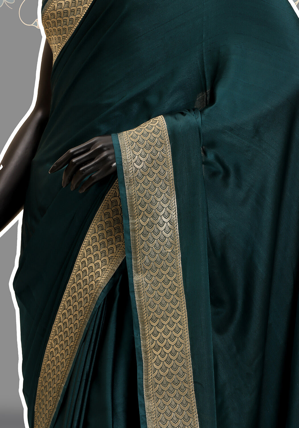 Silk Banarasi Saree - Teal