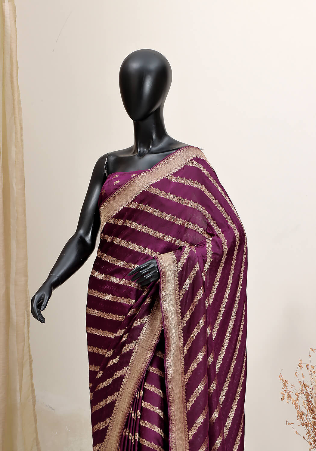Silk Banarasi Saree - Deep Purple