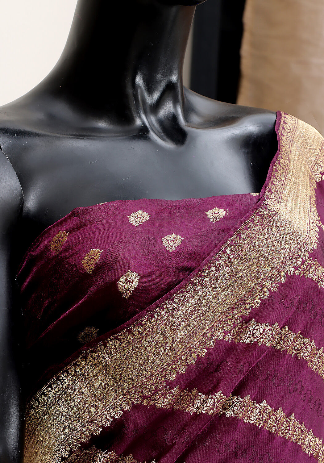 Silk Banarasi Saree - Deep Purple