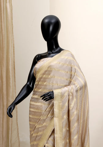 Silk Banarasi Saree - Fawn Gold