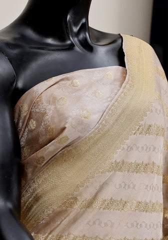 Silk Banarasi Saree - Fawn Gold