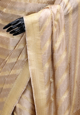 Silk Banarasi Saree - Fawn Gold