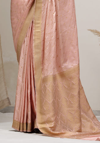 Silk Banarasi Saree - Pink Peach
