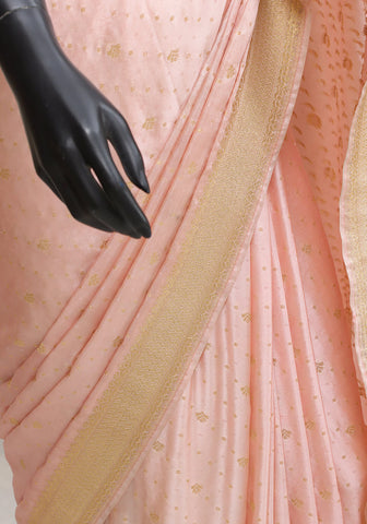 Silk Banarasi Saree - Pink Peach