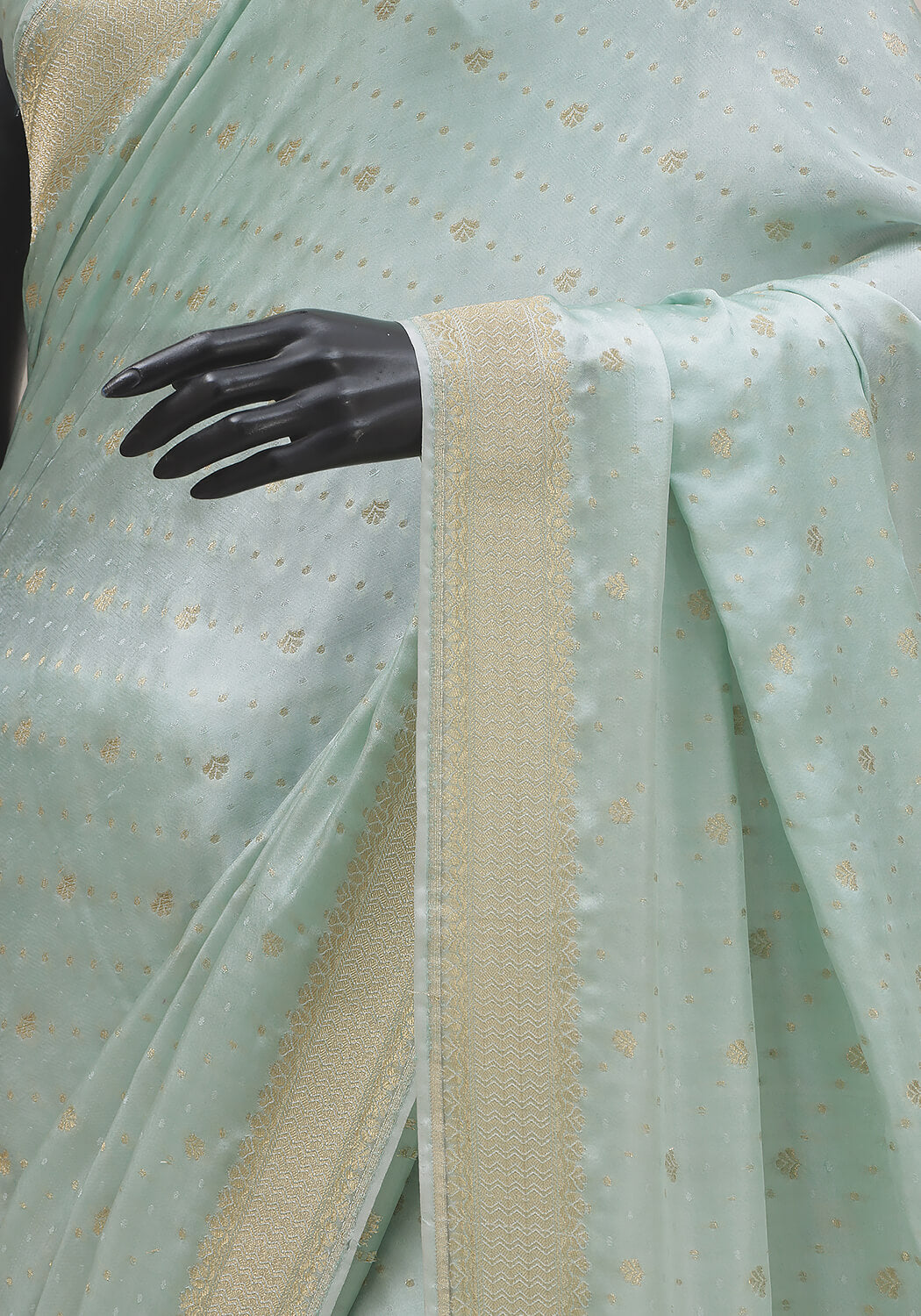 Silk Banarasi Saree - Mint Green