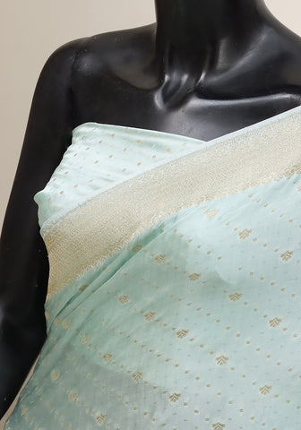 Silk Banarasi Saree - Mint Green