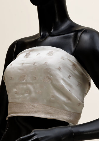 Premium Silk Banarasi Saree - Off White