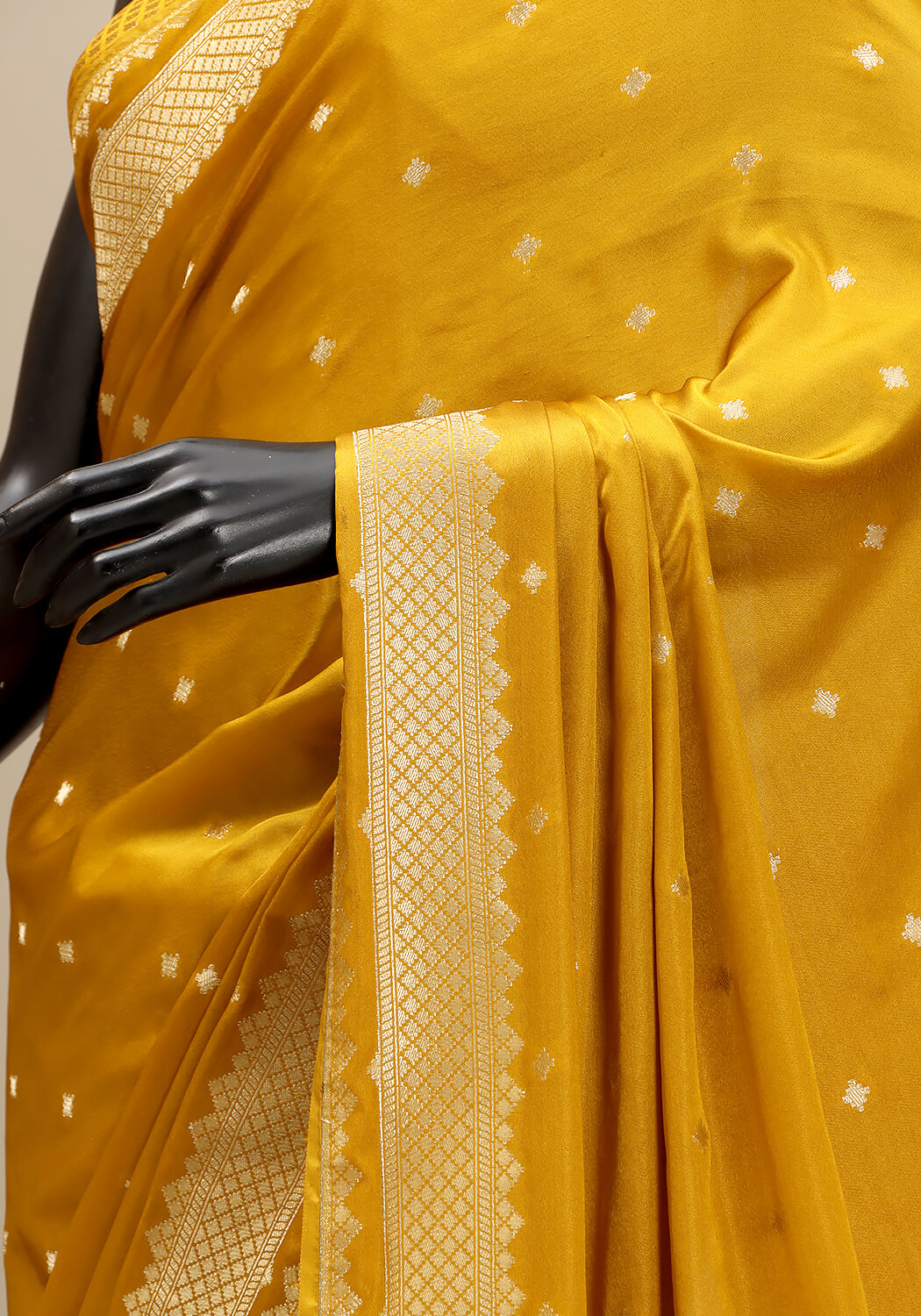 Silk Banarasi Saree - Mustard