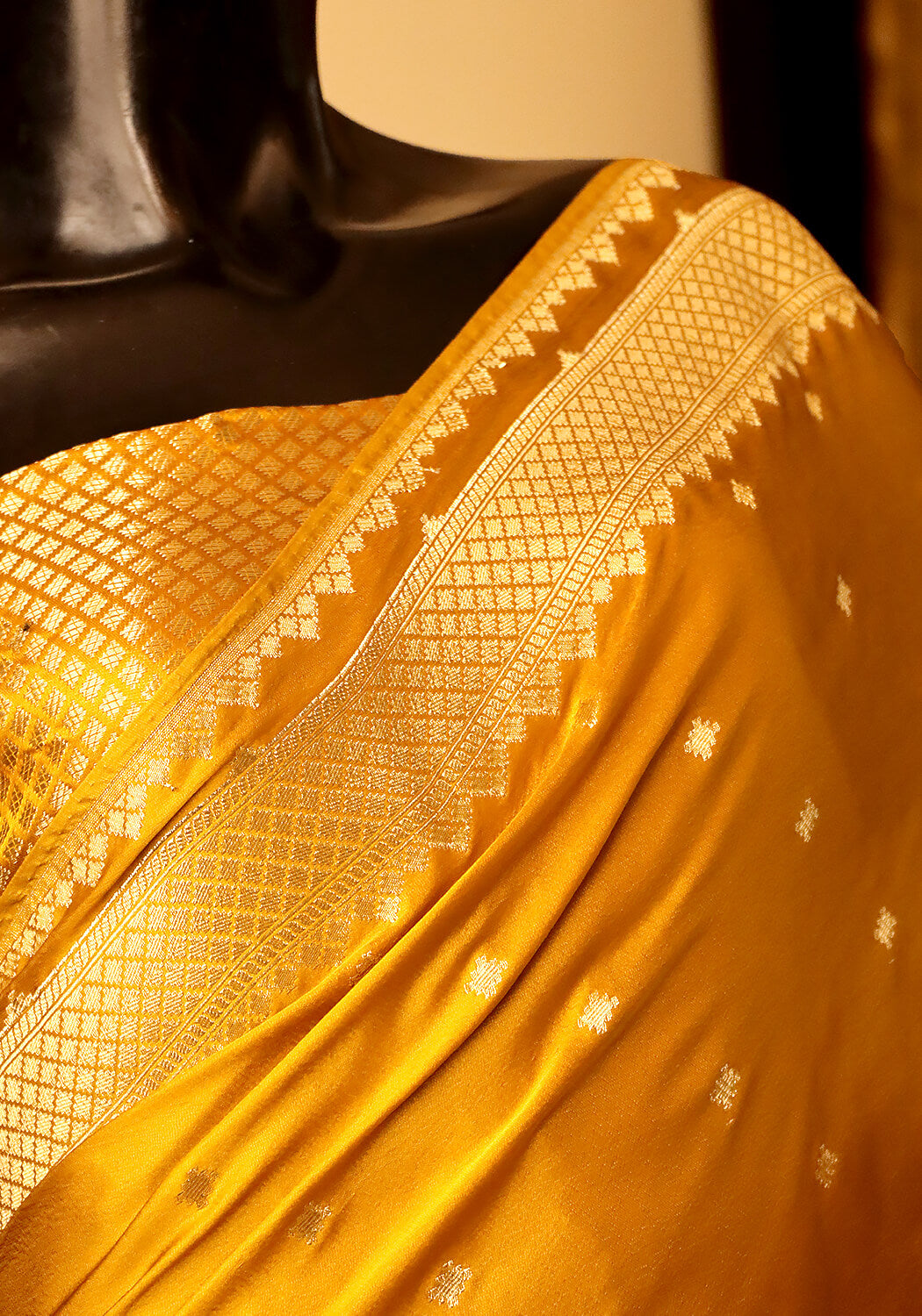 Silk Banarasi Saree - Mustard
