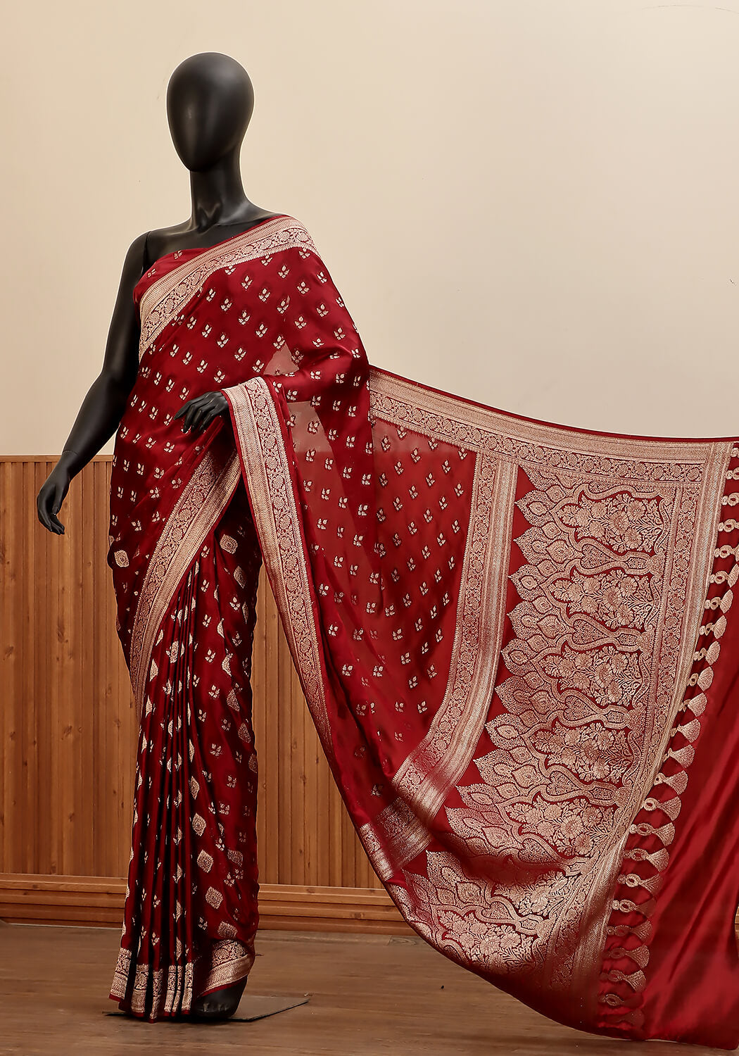 Silk Banarasi Saree - Maroon