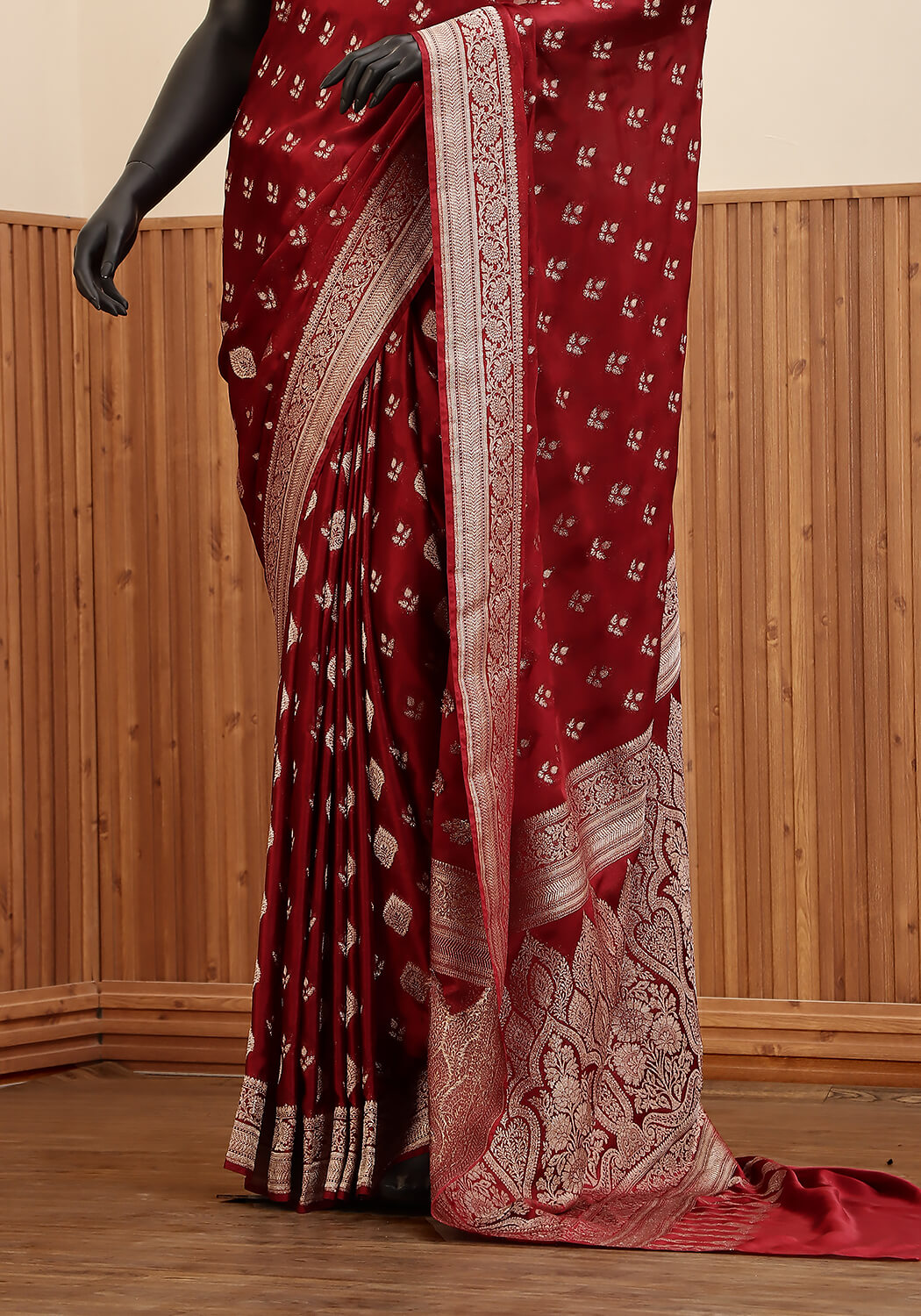 Silk Banarasi Saree - Maroon