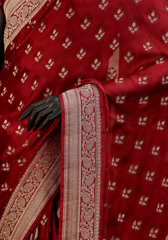 Silk Banarasi Saree - Maroon