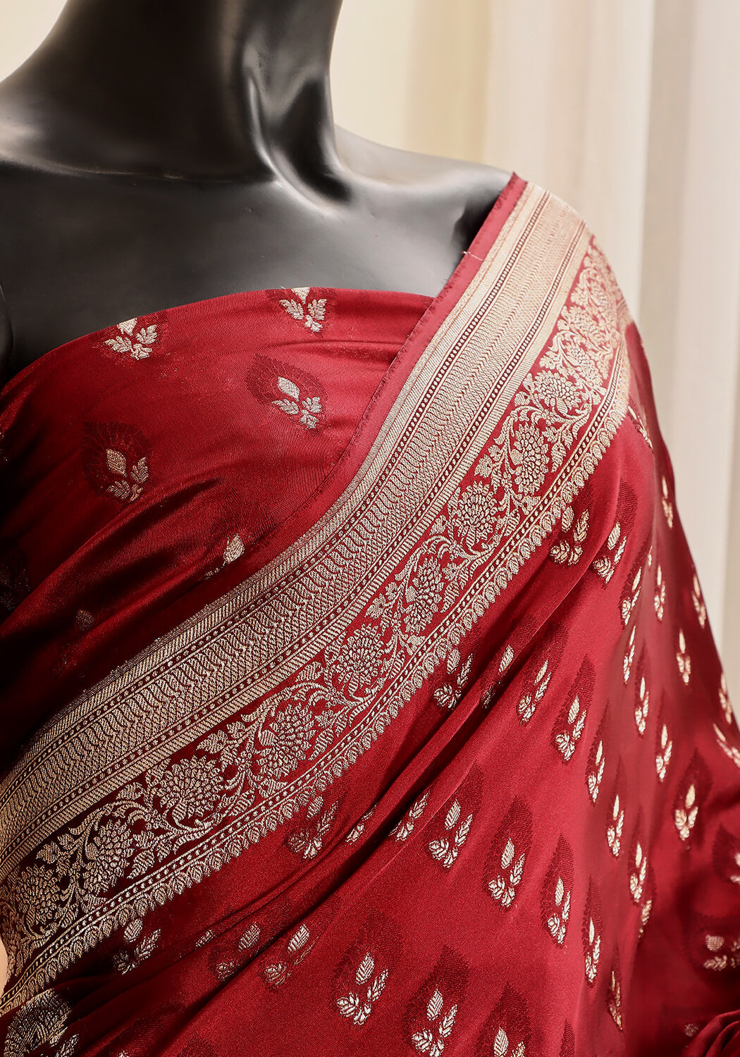 Silk Banarasi Saree - Maroon