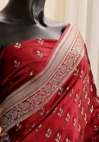 Silk Banarasi Saree - Maroon