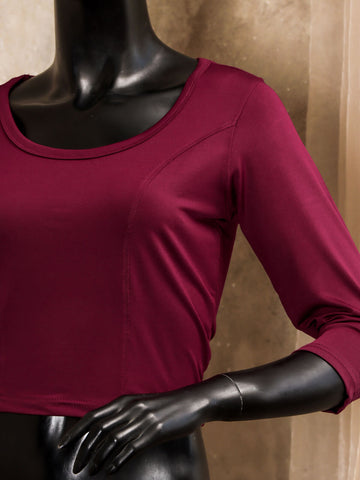 Premium Stretchable Blouse - Maroon