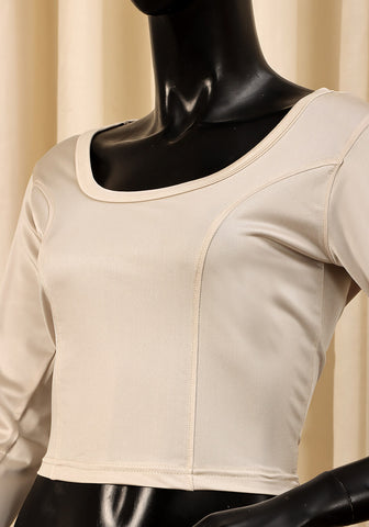 Stretchable, Saree Blouse, Crop Top, Stretchable Saree Blouse, Off White Saree Blouse, Light Beige Blouse, Ivory Saree Blouse, Saree Blouse in Pakistan, Stretchable Saree Blouse in Pakistan