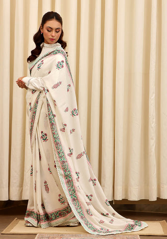 Hand Block Printed - Off White