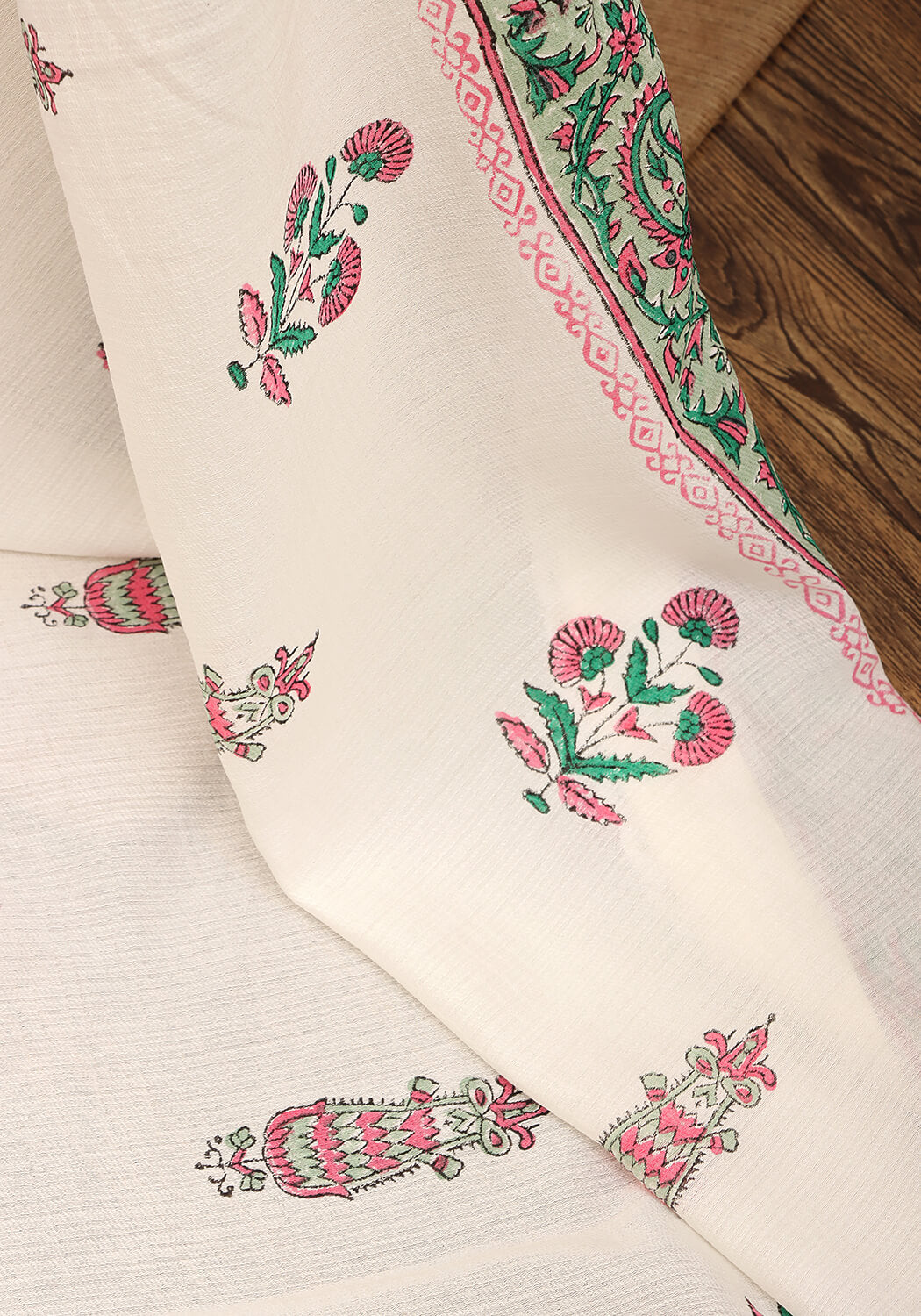 Hand Block Printed - Off White