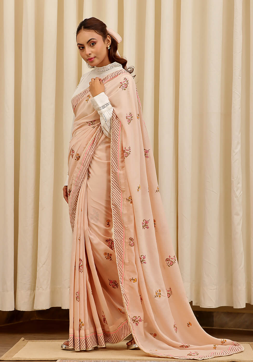 Hand Block Printed - Tropical Peach