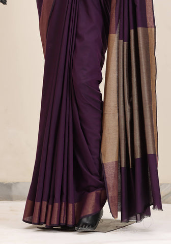 Cotton Silk Saree – Purple