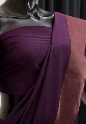 Cotton Silk Saree – Purple