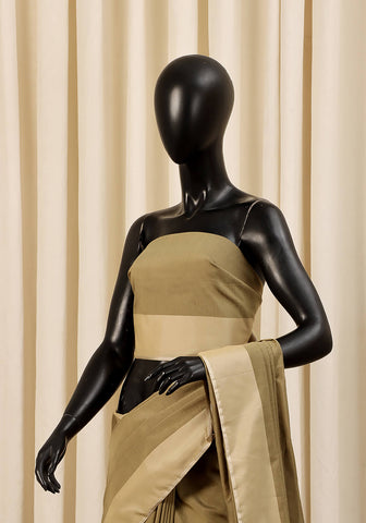 Cotton Silk Saree – Dusty Olive