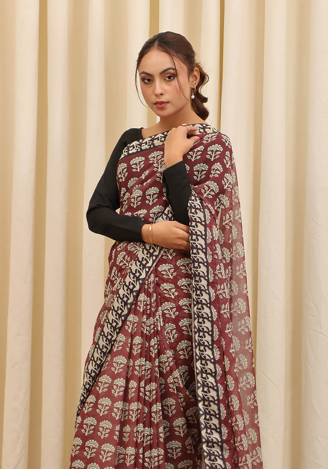 Chiffon Digital Printed - Brown