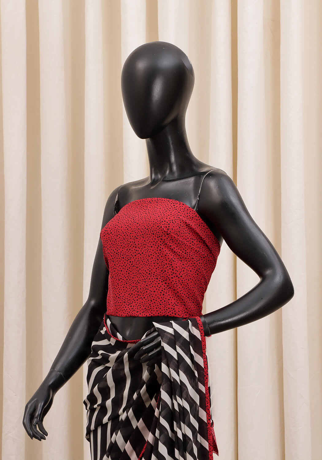 Chiffon Georgette Saree - Black & White