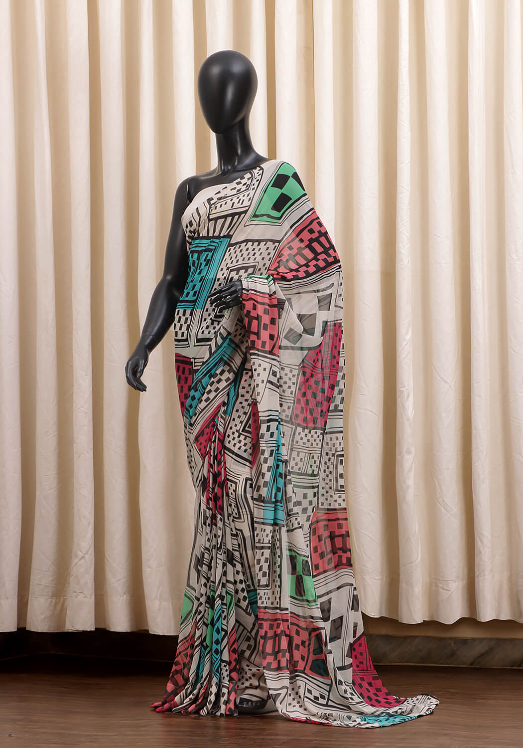 Chiffon Saree - Retro